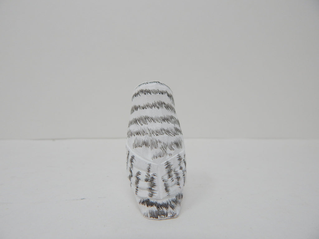 Snow Owl White Birds Cake Topper Bride & Groom Wedding Engagement Anniversary Carved Wood Statue
