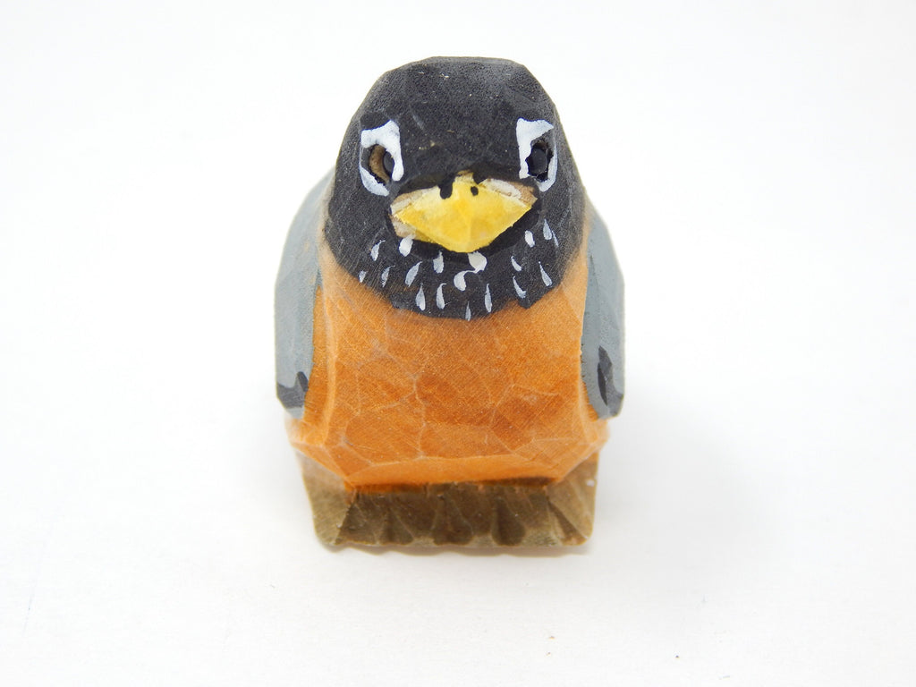 Robin Love Bird Cake Topper Bride & Groom Wedding Engagement Anniversary Carved Wood Statue