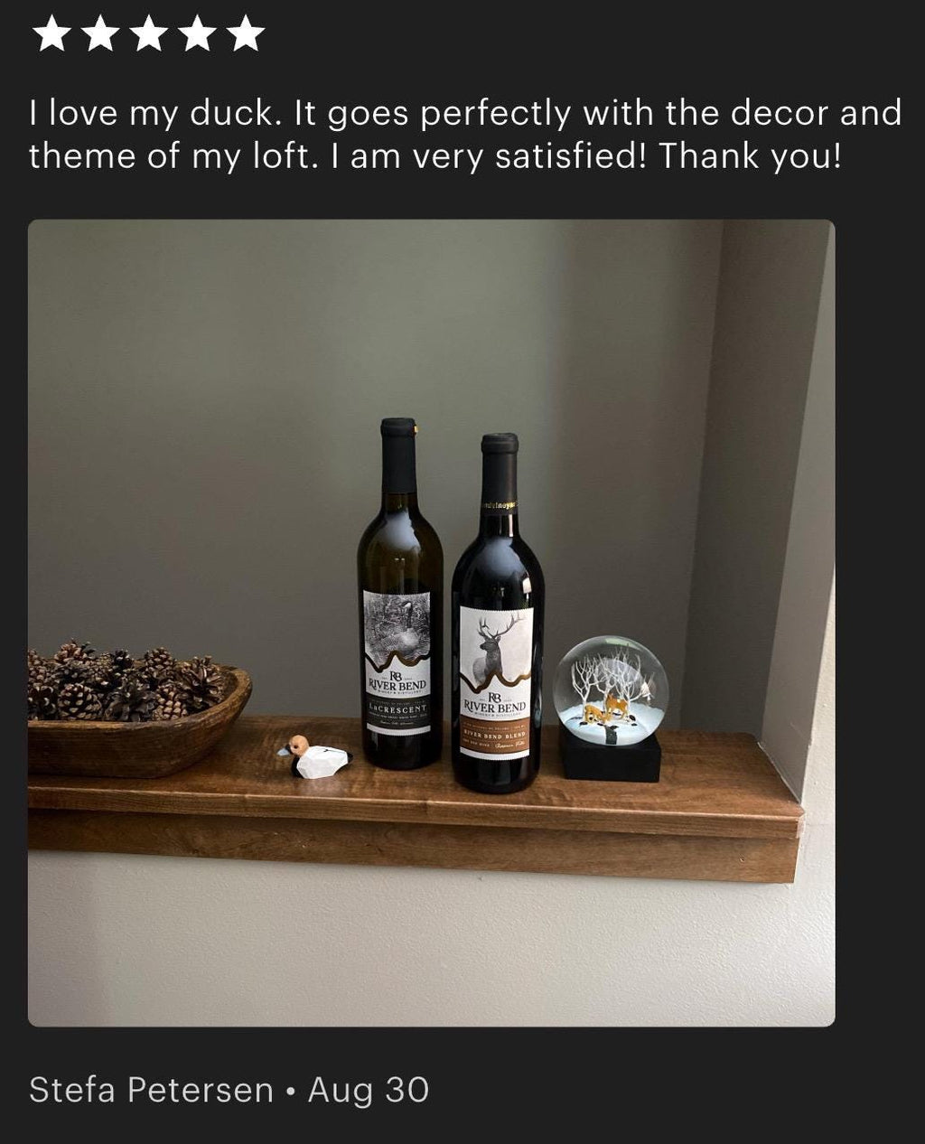 Hand-Carved Wooden Canvasback Duck Ornament – Mini Bird Decor