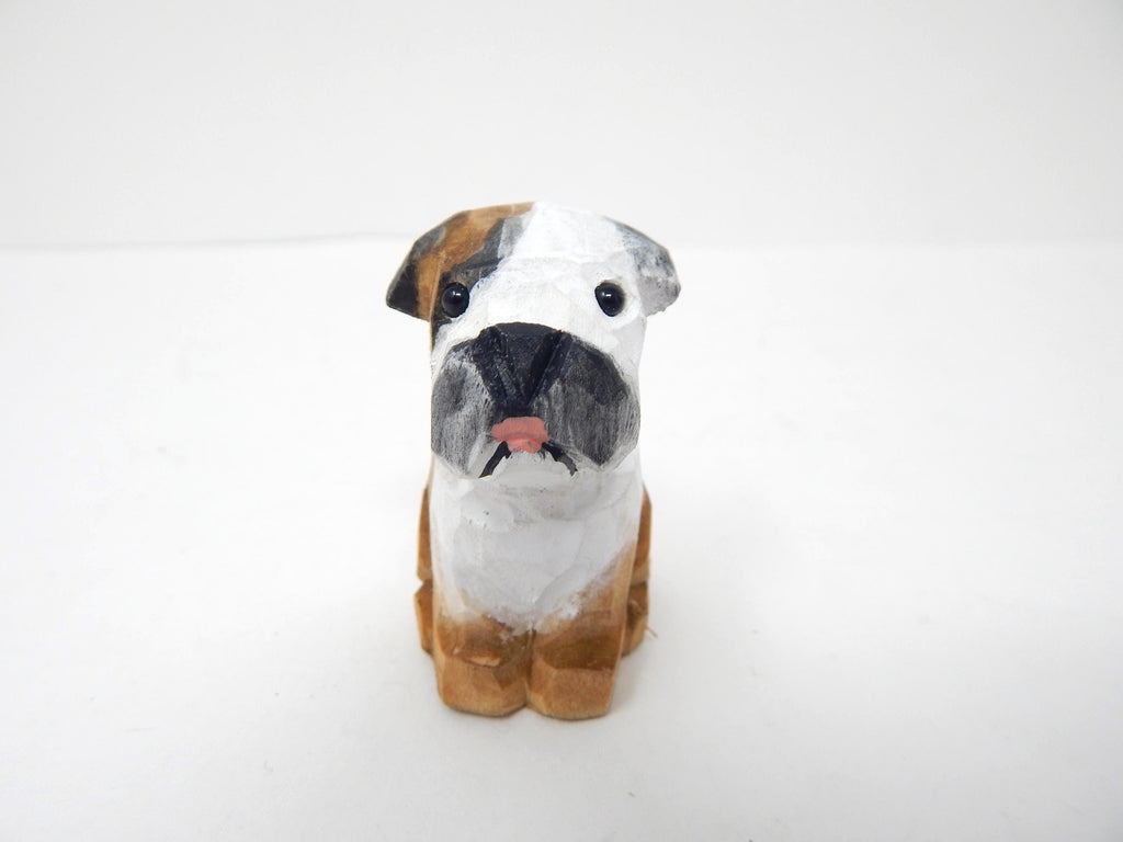 Hand-Carved Wooden Bulldog Wine Stopper – Rustic Bottle Plug